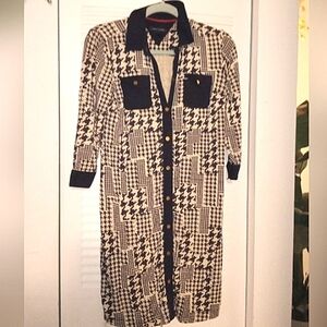 Tommy Hilfiger Black and Cream Mini Dress